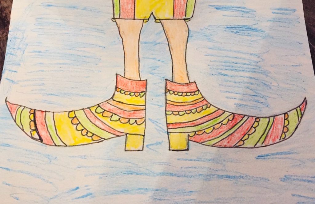 „Stebuklingi senelio batai” vaikų piešiniuose